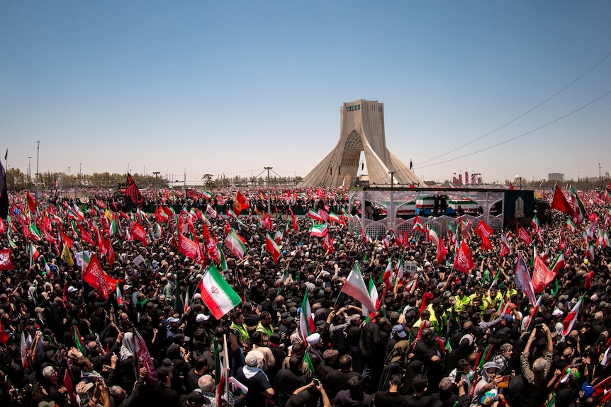 A large crowd of people.