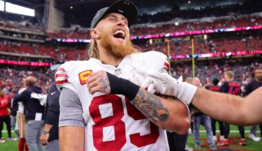 George Kittle uses World Cup Final stage to ask NFL for grass fields