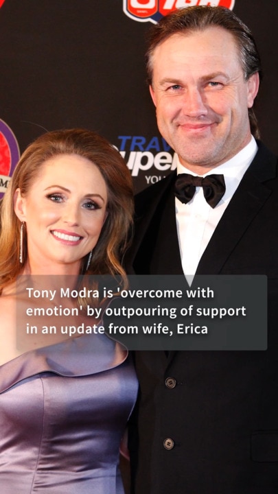 Tony Modra update: Crows legend is 'overcome with emotion' by support