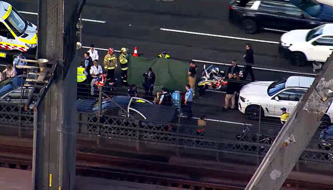 Paramedics were seen treating a patient.