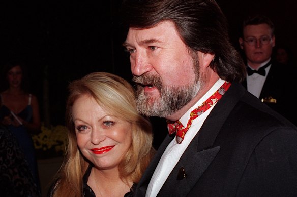 “We shall not see his like again”:  Actor Jackie Weaver and broadcaster Derryn Hinch.