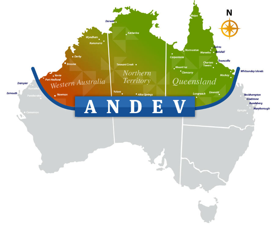 ANDEV map of Australia special economic zone