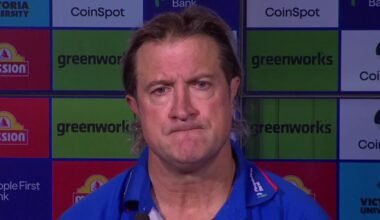 AFL 2026: Luke Beveridge press conference after Western Bulldogs Round 21 loss, vs Fremantle Dockers, defensive game style, video, latest news