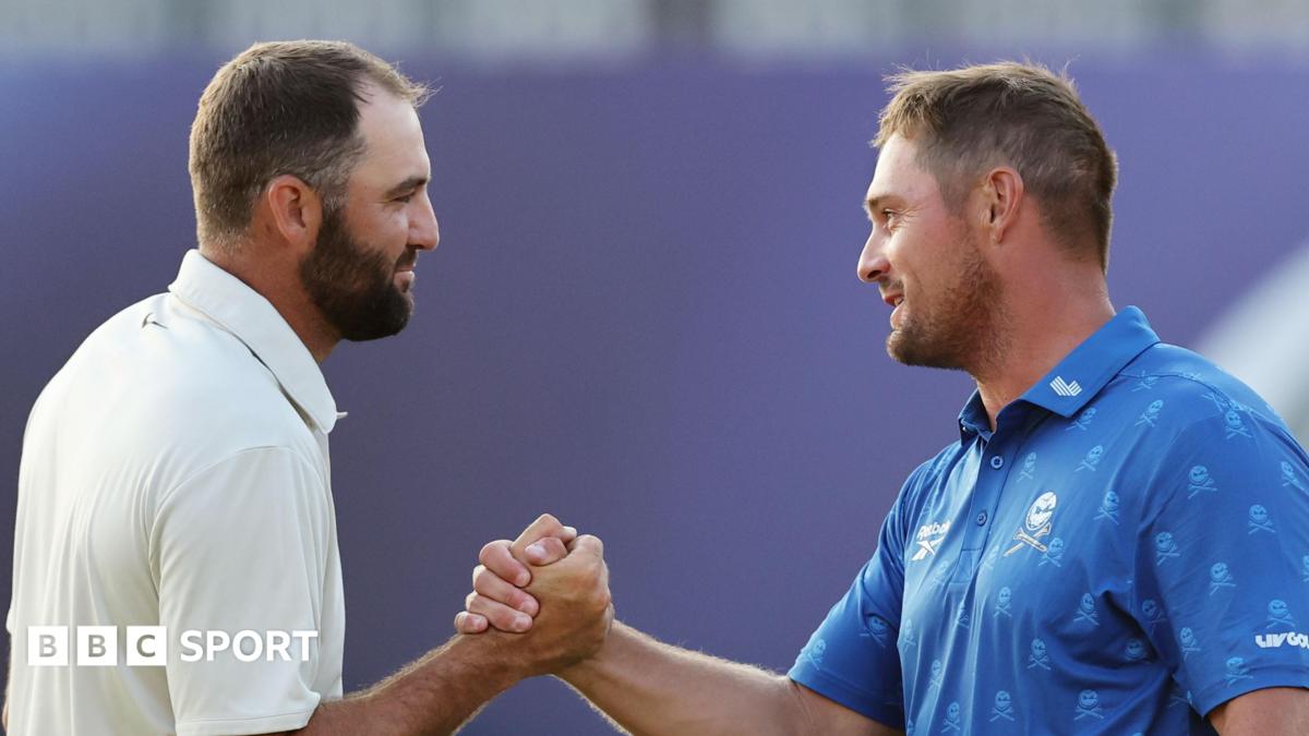 Scottie Scheffler and Bryson DeChambeau shake hands