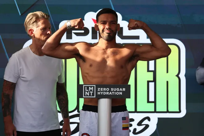 2026 PFL 9: Austin Ceremonial Weigh-ins at Inn Cahoots in Austin, Texas. Friday, July 17, 2026. (Matt Ferris / PFL)