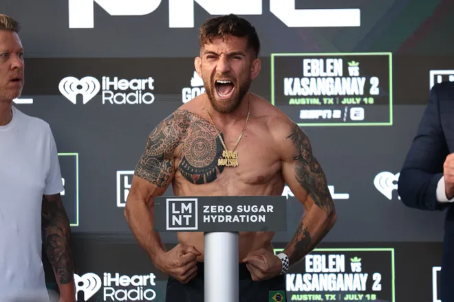 2026 PFL 9: Austin Ceremonial Weigh-ins at Inn Cahoots in Austin, Texas. Friday, July 17, 2026. (Matt Ferris / PFL)