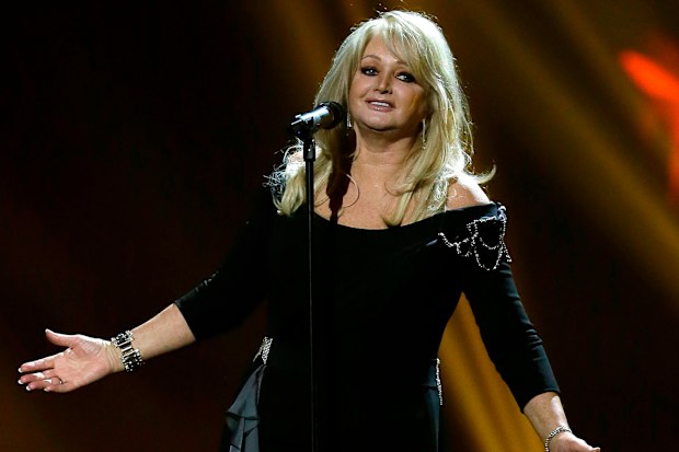 Singer Bonnie Tyler had hits with It’s a Heartache, Total Eclipse of the Heart and Lost in France.