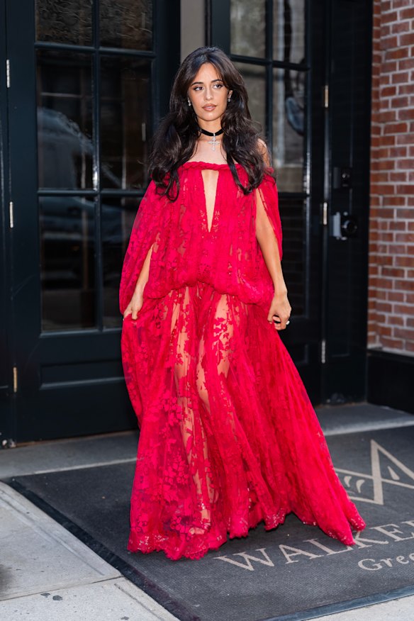 Camila Cabello pictured, wearing Zimmermann, in NYC’s West Village on July 3 before the wedding.