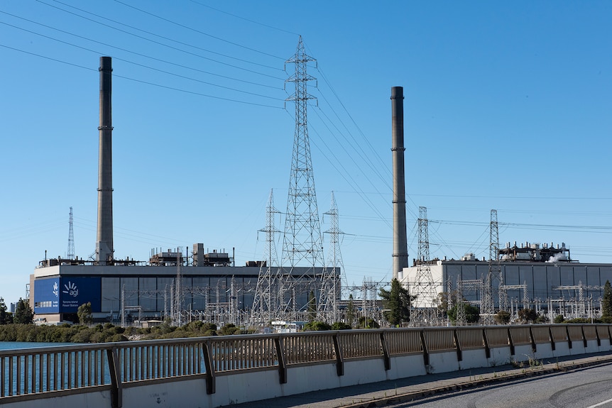 A power station. Photo is taken from a bridge.