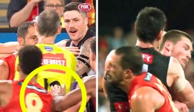 AFL 2026: Collingwood star Brayden Maynard risks punishment over umpire push that leaves AFL world divided