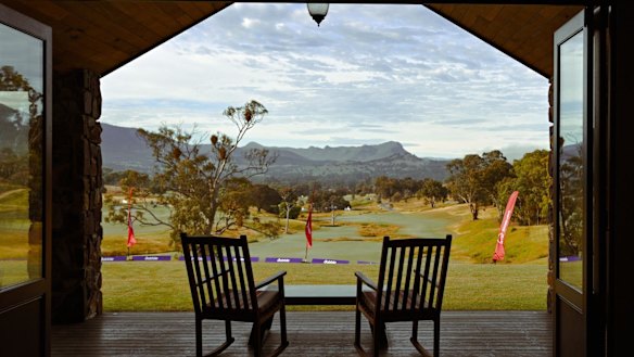 The clubhouse of Cathedral Golf Club is designed to emulate Augusta. 