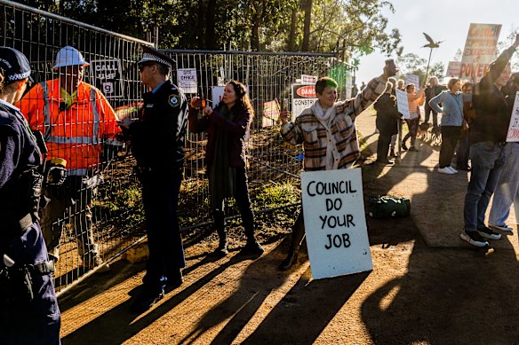 The stoush over the project has also created in-person clashes between residents and the police.