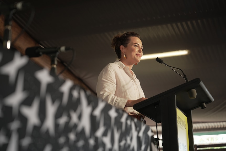 The Northern Territory's chief minister speaks at the Garma Festival.