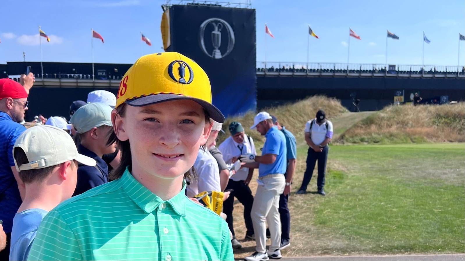 Bryson DeChambeau signs autographs at the Open Championship 2026