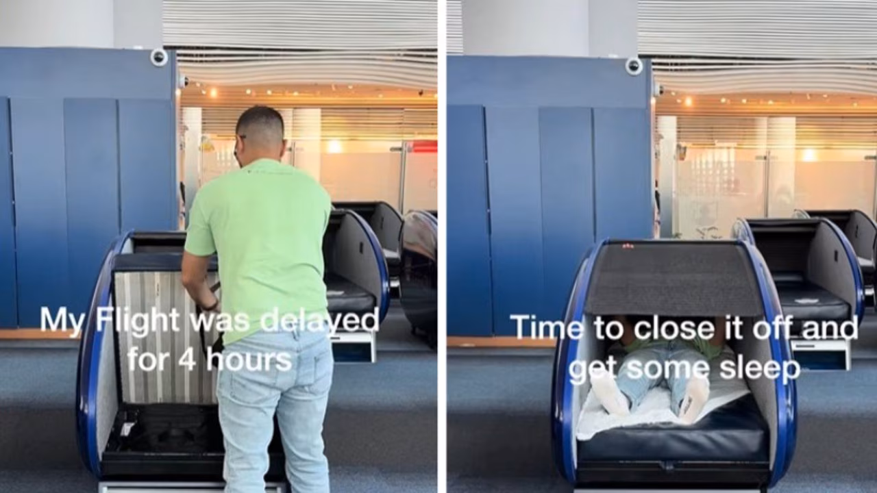 Airports with sleeping pods to help combat jet lag
