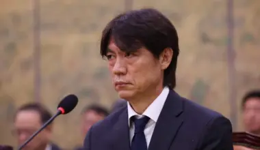 Former South Korean men’s national head coach Hong Myung-bo attending a hearing at the National Assembly in Seoul on July 30.