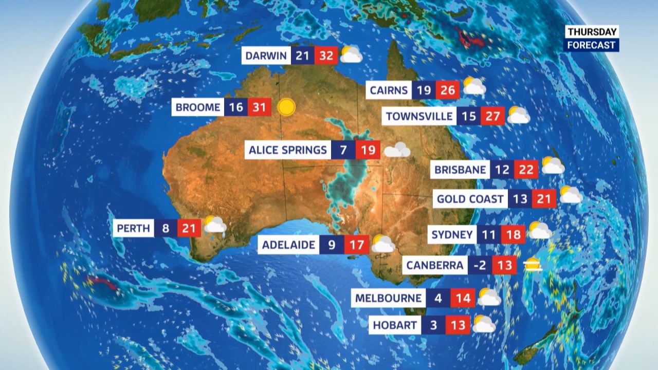 Wet weather lingers in parts of Australia as high-pressure system brings colder nights
