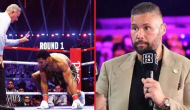 Tony Bellew sums up Anthony Joshua’s chin after being floored twice by Kristian Prenga