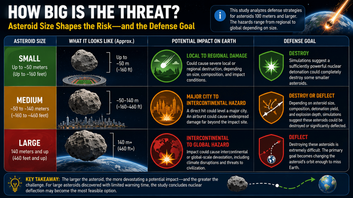 Asteroid threat infographic