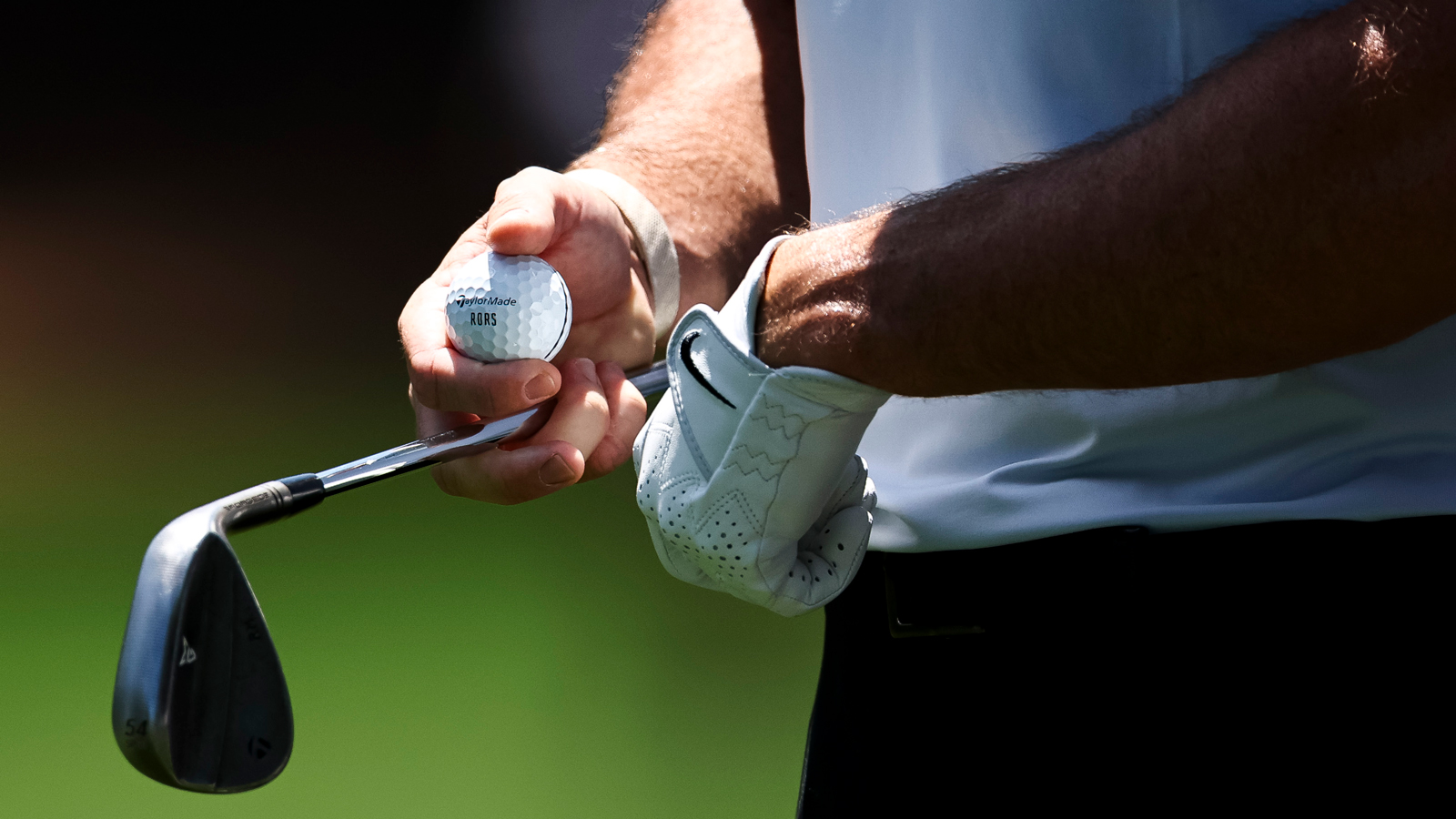 A close-up of the golf ball used by Rory McIlroy
