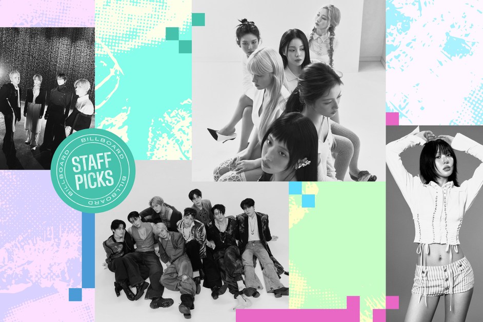 From left: SHINee, ATEEZ, NMIXX, Yves