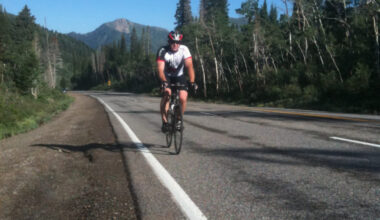 A rider tackles Big Cottonwood Canyon. Photo by Dave Iltis