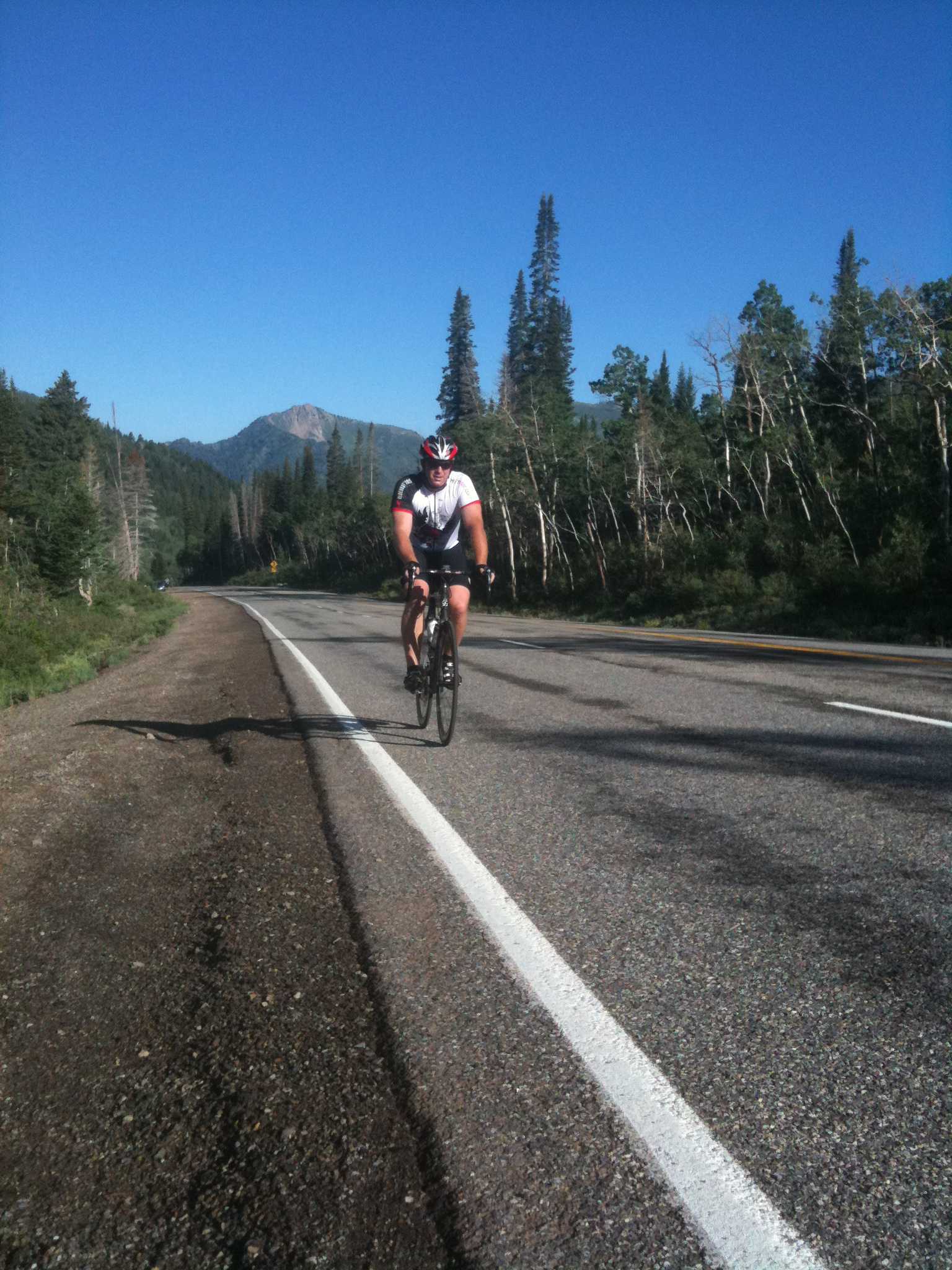 A rider tackles Big Cottonwood Canyon. Photo by Dave Iltis