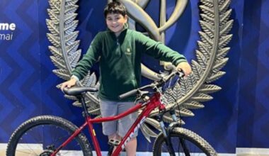 Young cyclist reunited with stolen bike after thief allegedly rides it to police station