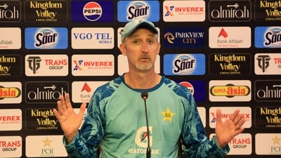 Pakistan head coach Jason Gillespie during the press conference REUTERS/Akhtar Soomro (REUTERS)