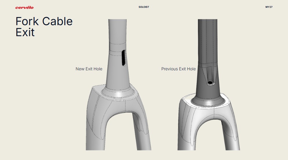 A Cervélo Soloist fork steerer comparison