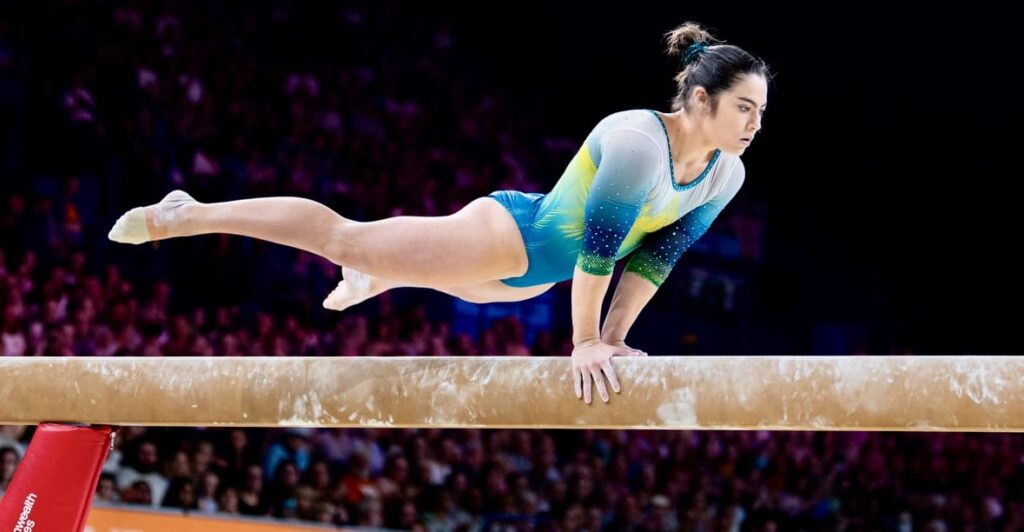 Georgia Goodwin during Day 5 of the 2022 Commonwealth Games in Birmingham. Gymnastics Women’s Individual Balance Beam. Tuesday 2 August 2022.

Camera: Nikon D5