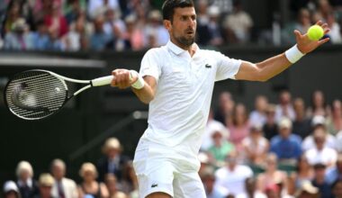 Novak Djokovic in the fourth round of Wimbledon 2023, UK