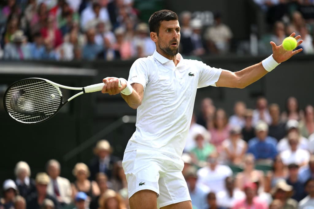 Novak Djokovic in the fourth round of Wimbledon 2023, UK