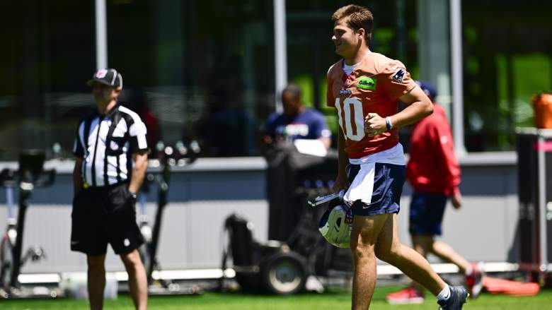 New England Patriots quarterback Drake Maye