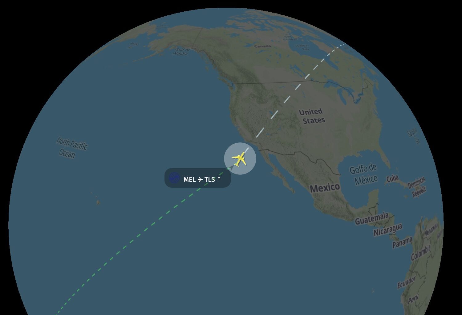 This Airbus A350-1000ULR is flying for 24h and has hit Mach 1 ground speed 3h after takeoff
