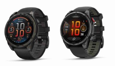 Garmin Fenix 8 next to Fenix 8 Pro