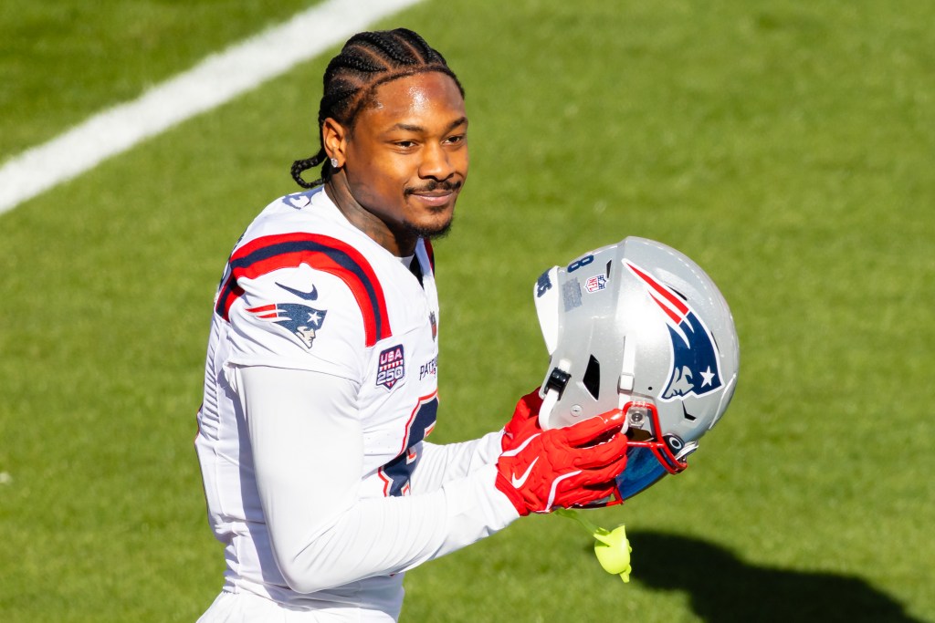 Stefon Diggs during the Super Bowl with the Patriots on Feb. 8, 2026.