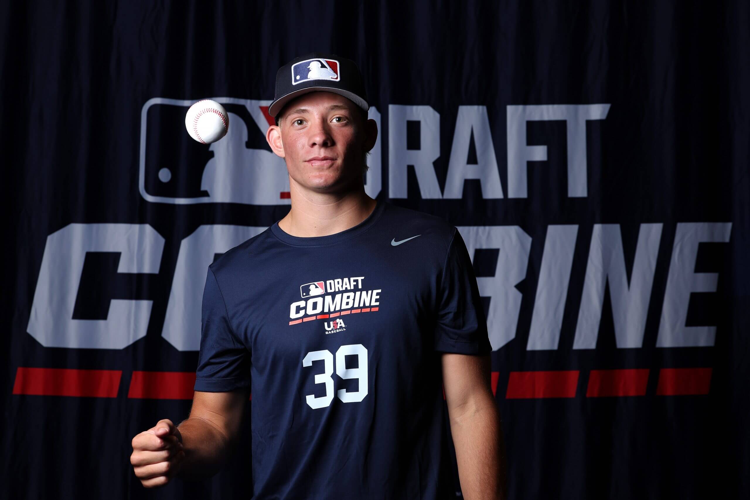 Cooper Harris #39 poses for a photo during the 2026 Draft Combine at Arizona Grand Resort Phoenix on Tuesday, June 23, 2026 in Phoenix, Arizona.