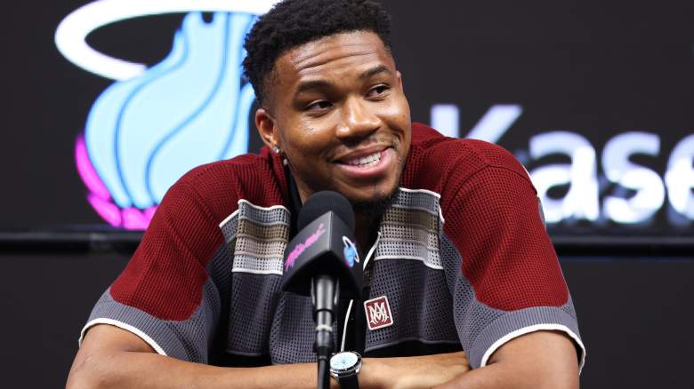 Giannis Antetokounmpo #7 of the Miami Heat was the dominant NBA trade rumor figure this year.