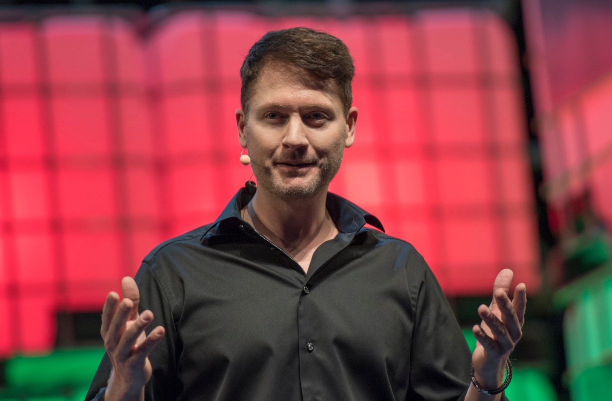 Tech entrepreneur Bryan Johnson speaking at an event.