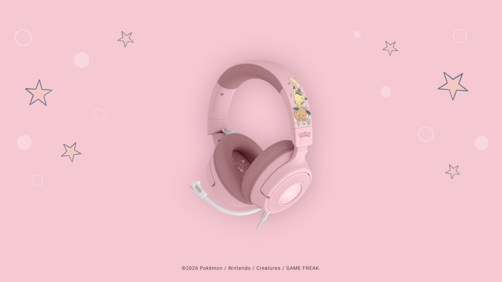 Razer Brings The Pikachu & Eevee Collection To Life 1 Headset Razer Kraken V4 X – Pikachu Eevee https://www.mkaugaming.com/razer-brings-the-pikachu-eevee-collection-to-life/