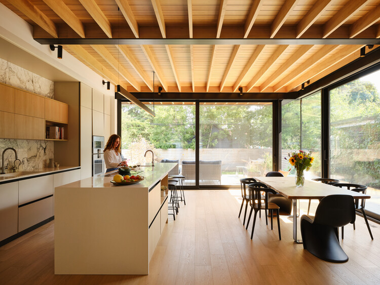 C+C House / Studio Maignan Architects - Interior Photography, Kitchen, Wood, Table, Countertop, Lighting, Chair