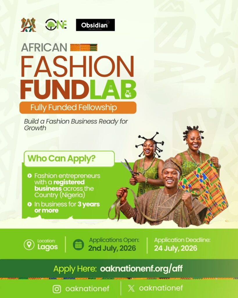 Call for Applications: African Fashion FundLab Fellowship 2026 | Fully