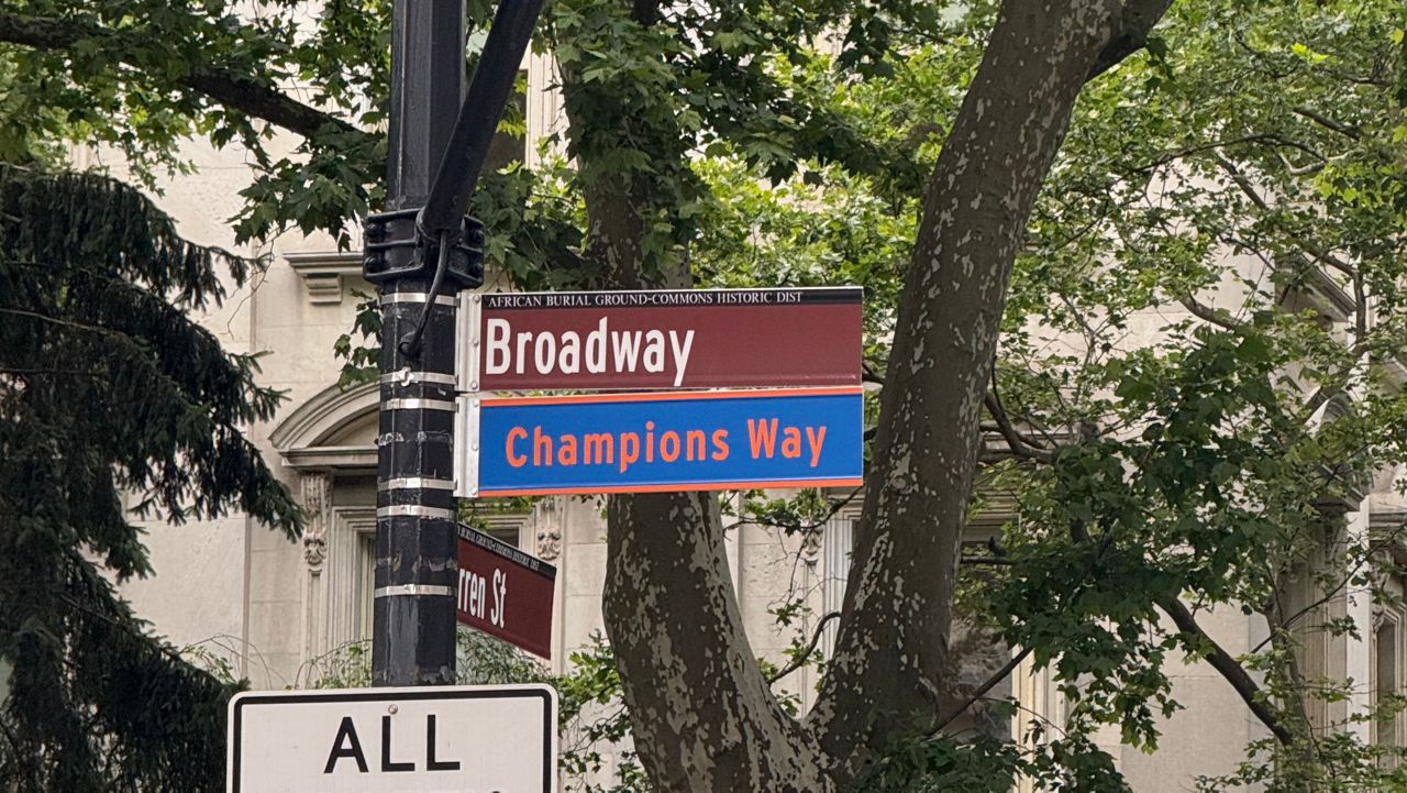 Champions Way Sign on Broadway