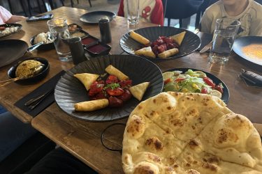 range of food served up on the table in Sabza, Garstang