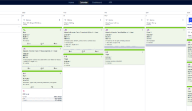TrainingPeaks screenshot showing an axample week of training for Unbound
