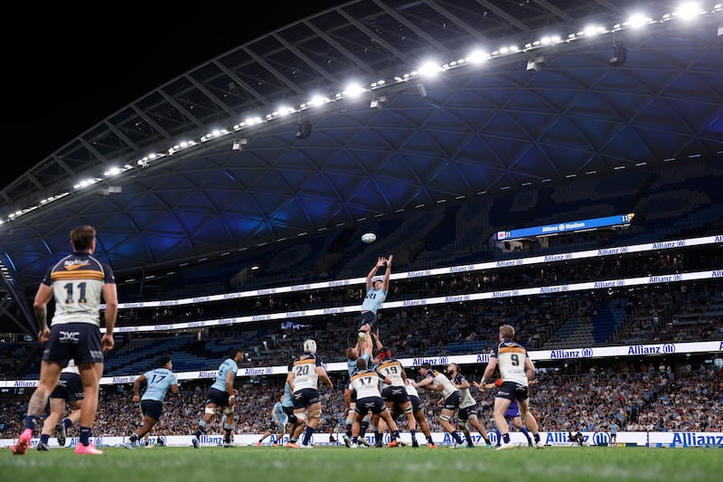 A general view during the round six Super Rugby Pacific match between NSW Waratahs and ACT Brumbies at Allianz Stadium, on March 22nd, 2025, in Sydney, Australia. Photograph: Darrian Traynor/Getty Images