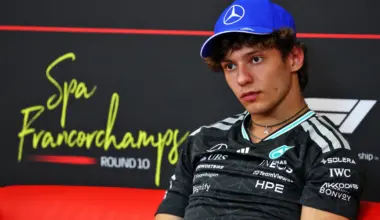 Andrea Kimi Antonelli (ITA) Mercedes AMG Formula One Team in the FIA Press Conference. 16.07.2026. Formula 1 World Championship, Rd 10, Belgian Grand Prix, Spa Francorchamps, Belgium, Preparation Day.