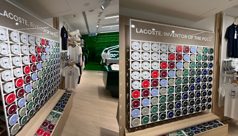 Lacoste boutique KLIA polos showcase