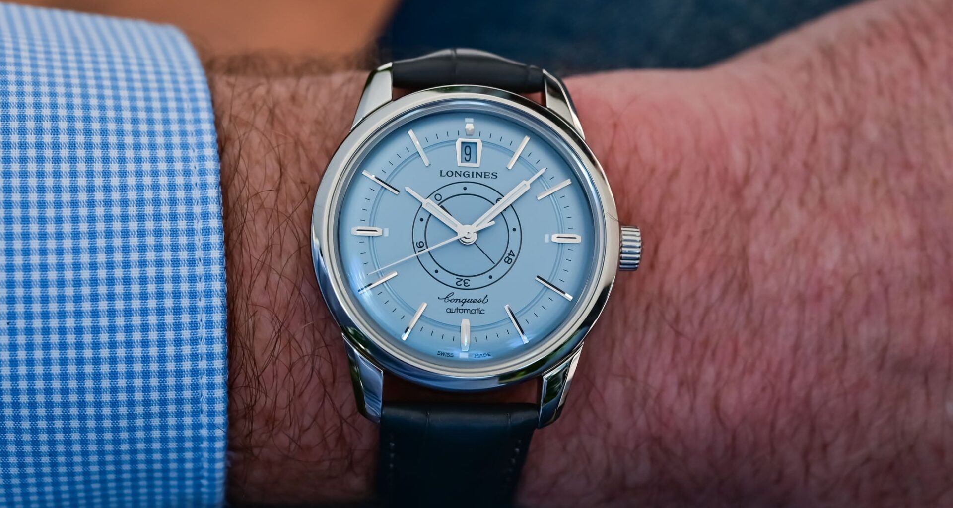 First Look: The Longines Conquest Heritage Central Power Reserve now in Light Blue
